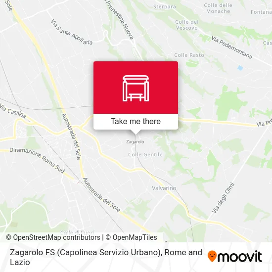 Zagarolo Station (Urban Service Terminal) map