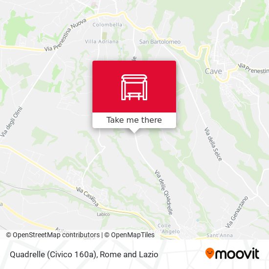 Quadrelle (Civico 160a) map