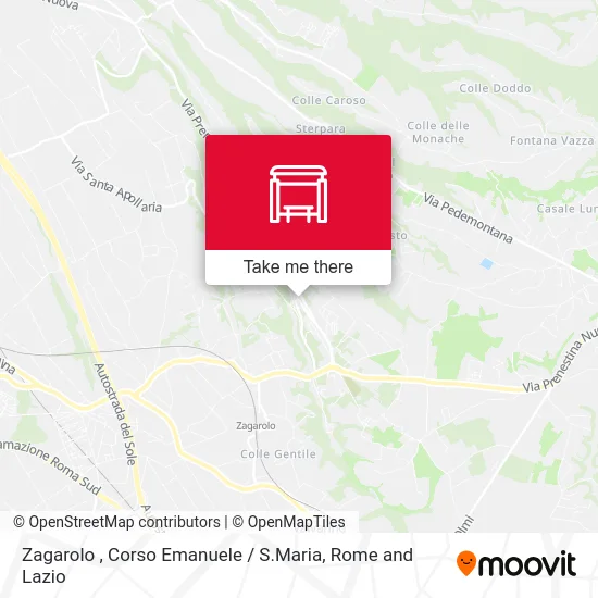 Zagarolo, Emanuele Avenue / St. Mary map