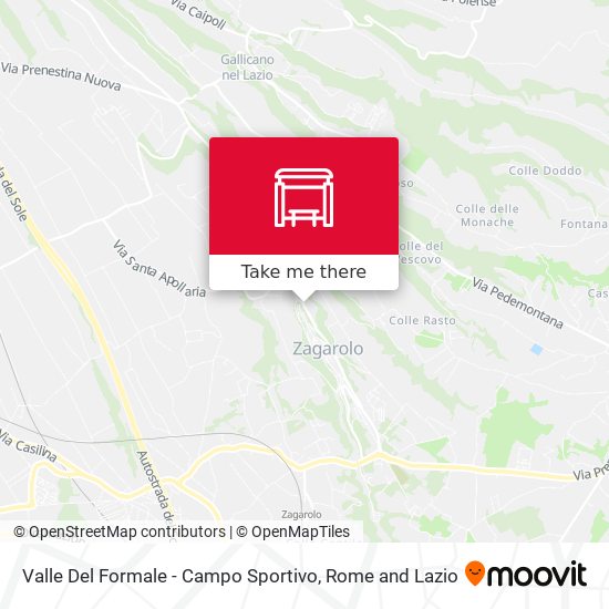 Valle Del Formale - Campo Sportivo map
