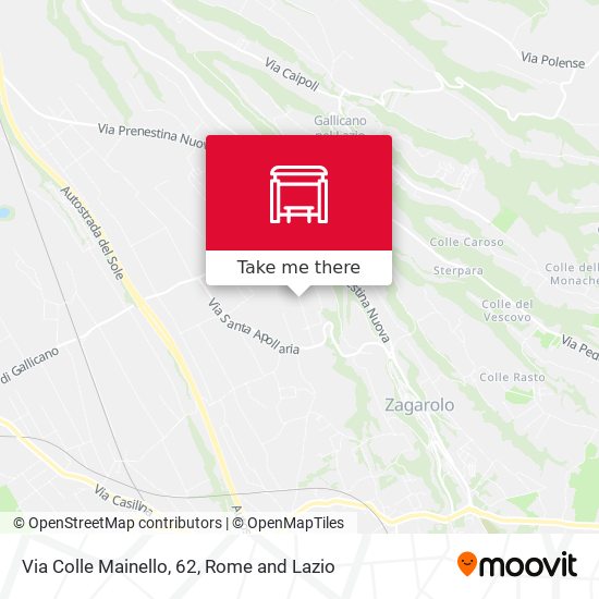 Via Colle Mainello, 62 map