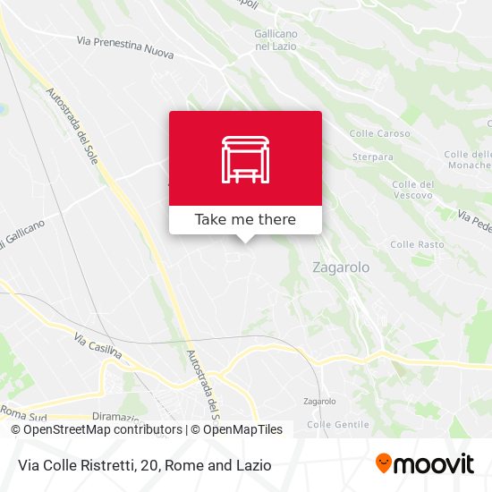 Via Colle Ristretti, 20 map
