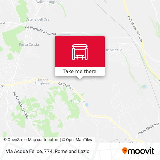 Via Acqua Felice, 774 map
