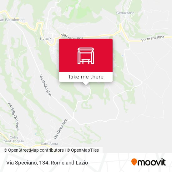 Via Speciano, 134 map