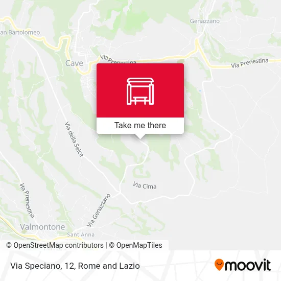 Via Speciano, 12 map