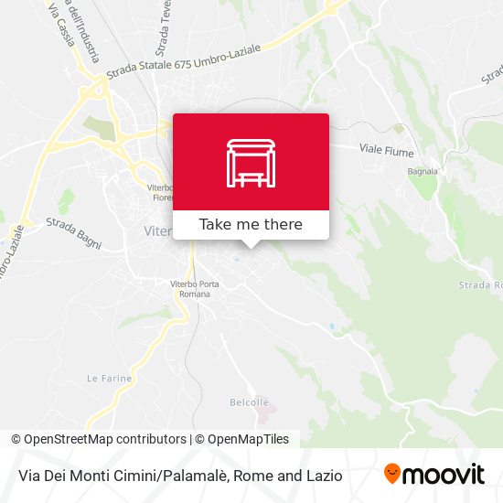 Via Dei Monti Cimini/Palamalè map