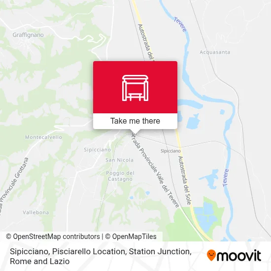 Sipicciano, Pisciarello Location, Station Junction map