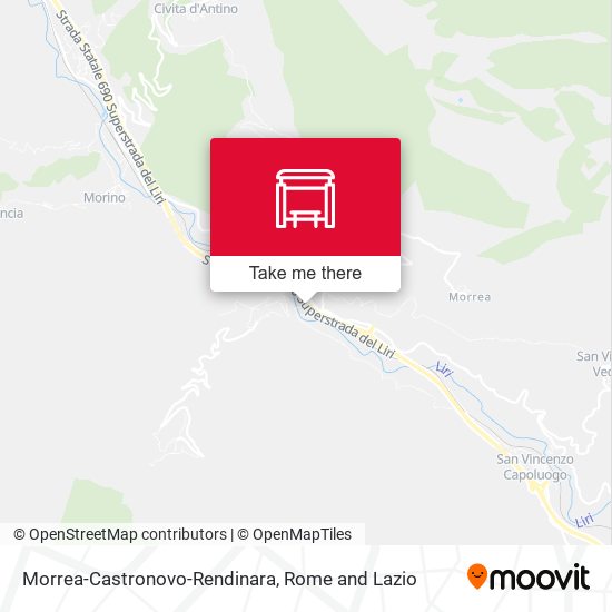Morrea-Castronovo-Rendinara map