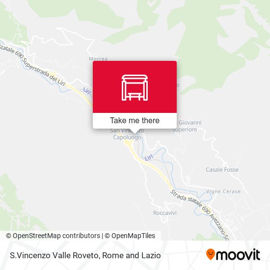 S.Vincenzo Valle Roveto map