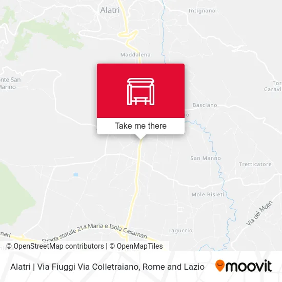 Alatri | Via Fiuggi Via Colletraiano map