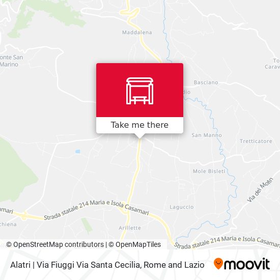 Alatri | Via Fiuggi Via Santa Cecilia map