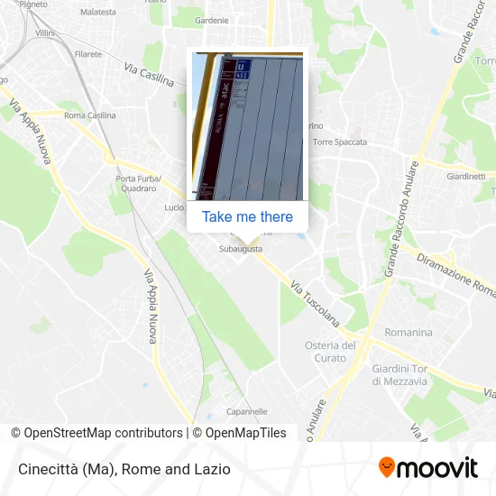 Cinecittà (Metro A) map