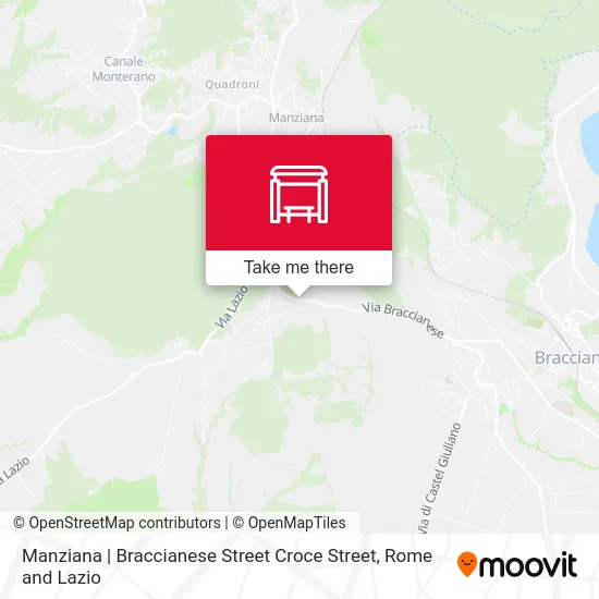 Manziana | Braccianese Street Croce Street map