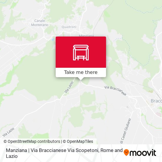 Manziana | Via Braccianese Via Scopetoni map