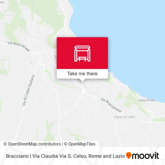 Bracciano | Via Claudia Via S. Celso map