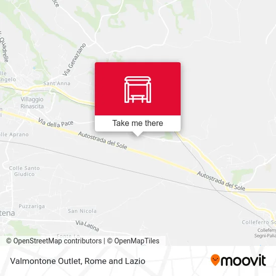 Valmontone Outlet map