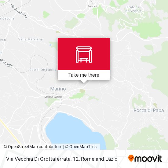 Via Vecchia Di Grottaferrata, 12 map