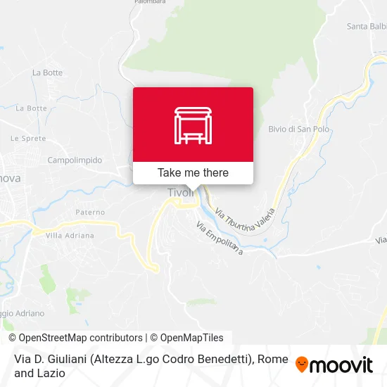 Via D. Giuliani (Altezza L.go Codro Benedetti) map