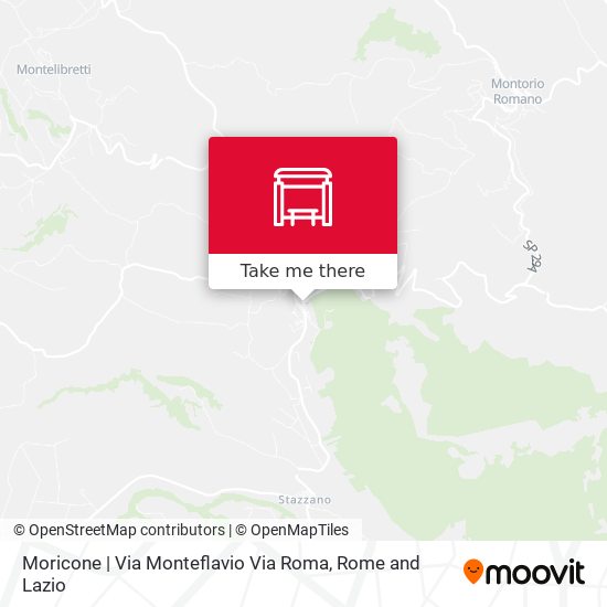 Moricone | Via Monteflavio Via Roma map