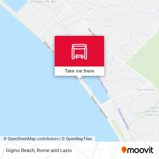 Gigino Beach map