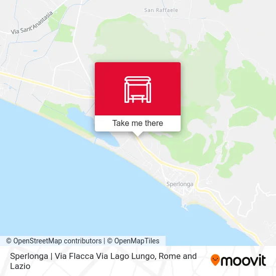 Sperlonga | Via Flacca Via Lago Lungo map