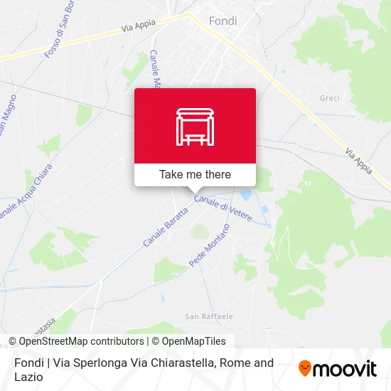 Fondi | Sperlonga Street Chiarastella Street map