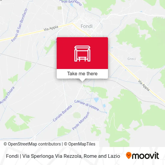 Fondi | Sperlonga Street Rezzola Street map