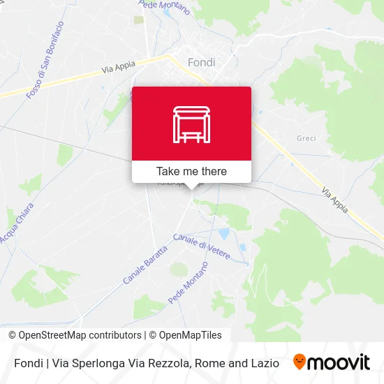 Fondi | Sperlonga Street Rezzola Street map