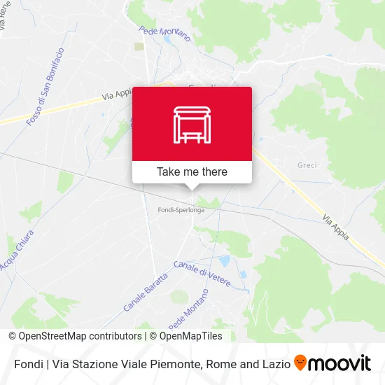 Fondi | Station Road Piemonte Avenue map