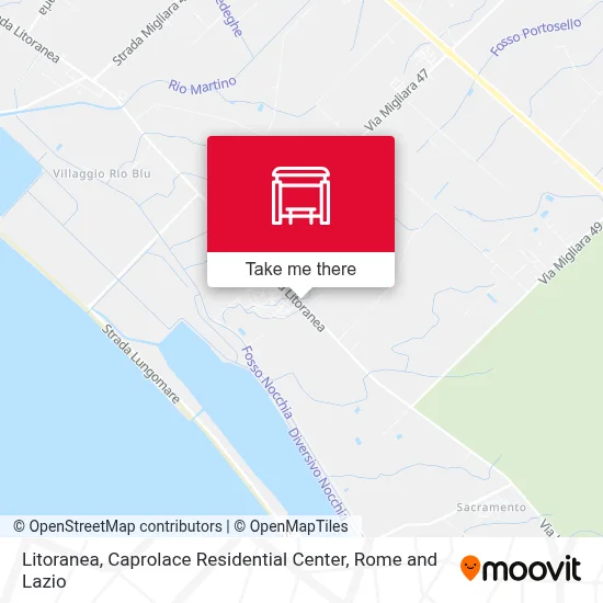 Litoranea, Caprolace Residential Center map