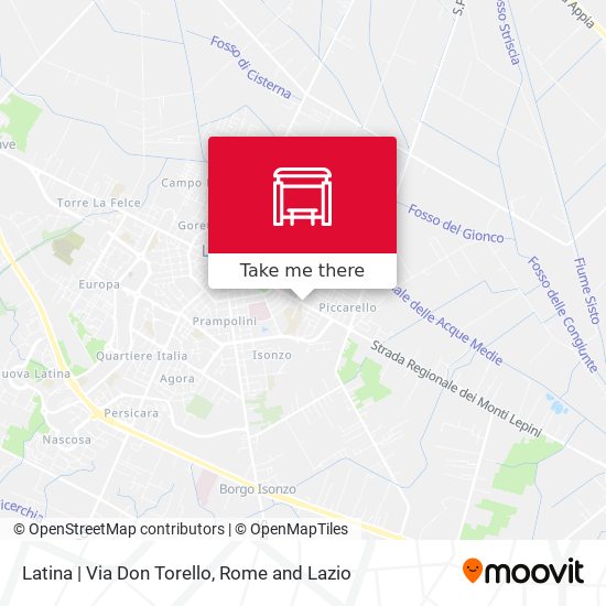 Latina | Via Don Torello map