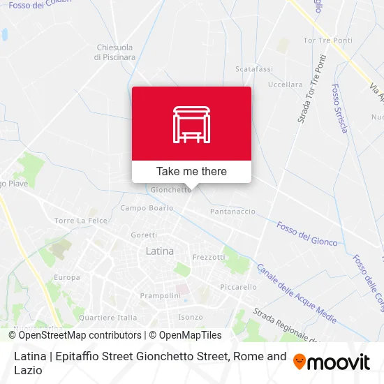 Latina | Epitaffio Street Gionchetto Street map