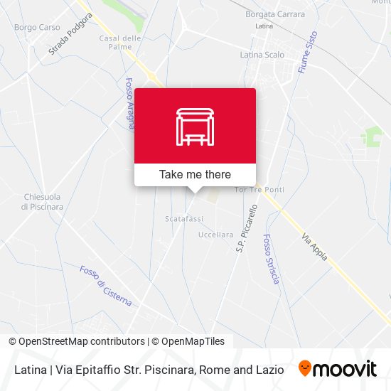 Latina | Via Epitaffio Str. Piscinara map
