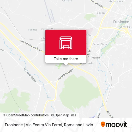 Frosinone | Via Ecetra Via Fermi map