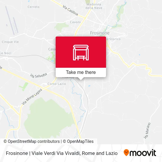 Frosinone | Verdi Avenue Vivaldi Street map