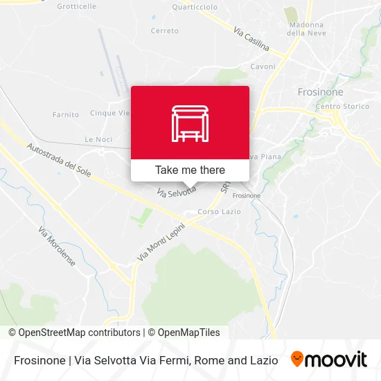 Frosinone | Via Selvotta Via Fermi map
