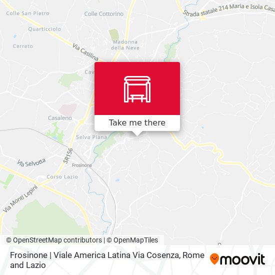 Frosinone | Viale America Latina Via Cosenza map