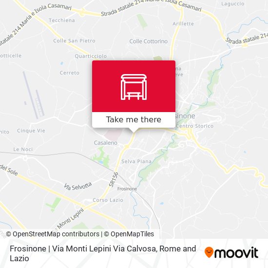 Frosinone | Via Monti Lepini Via Calvosa map