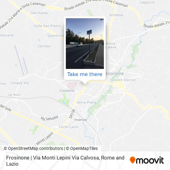 Frosinone | Via Monti Lepini Via Calvosa map