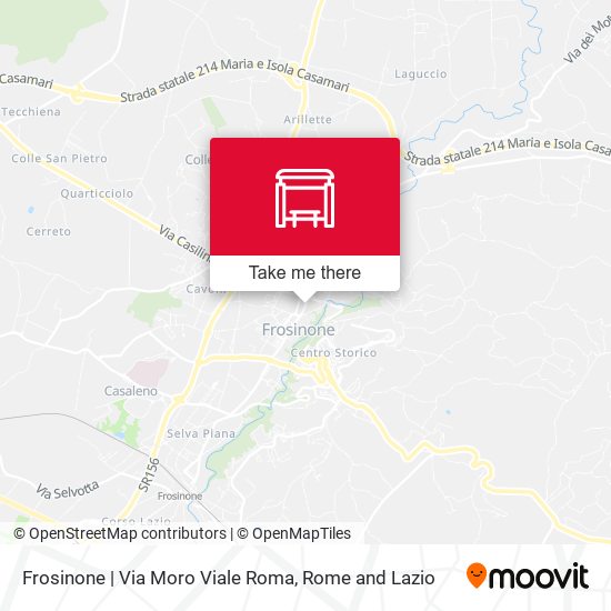 Frosinone | Via Moro Viale Roma map
