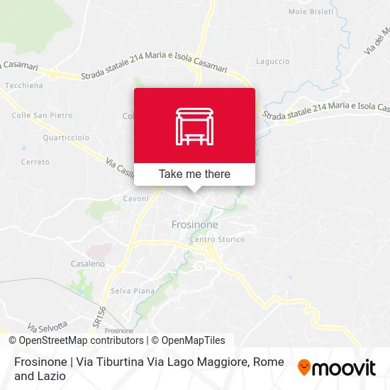 Frosinone Via Tiburtina Via Lago Maggiore map