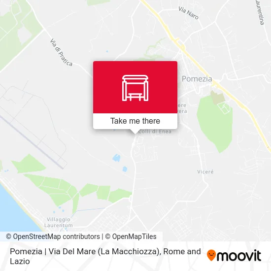 Pomezia | Via Del Mare (La Macchiozza) map