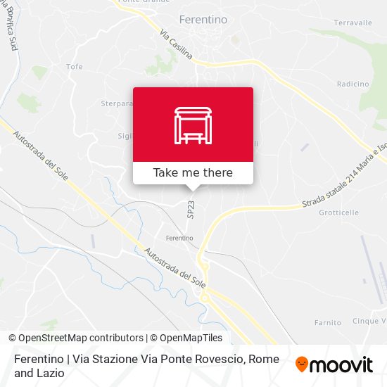 Ferentino | Via Stazione Via Ponte Rovescio map