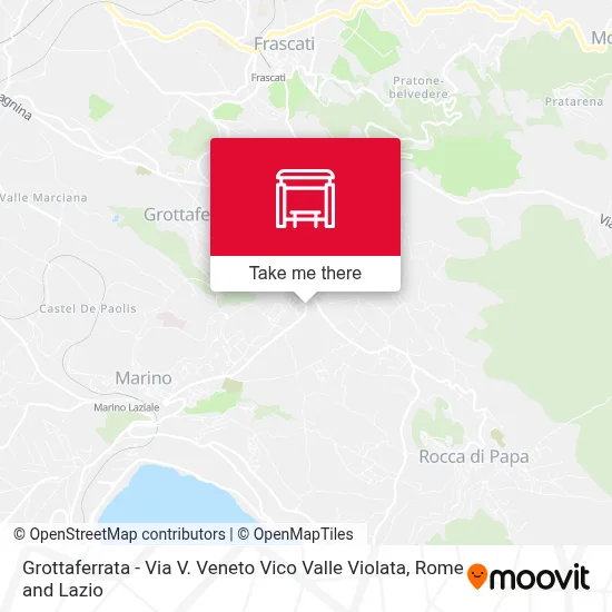 Grottaferrata - Via V. Veneto Vico Valle Violata map