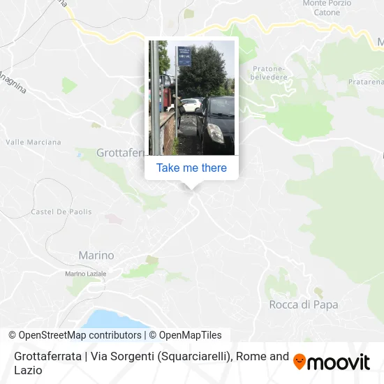 Grottaferrata | Sorgenti Street (Squarciarelli) map