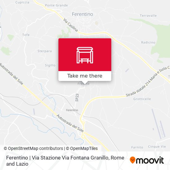 Ferentino | Via Stazione Via Fontana Granillo map