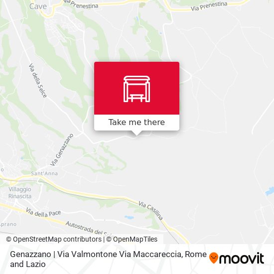 Genazzano | Via Valmontone Via Maccareccia map
