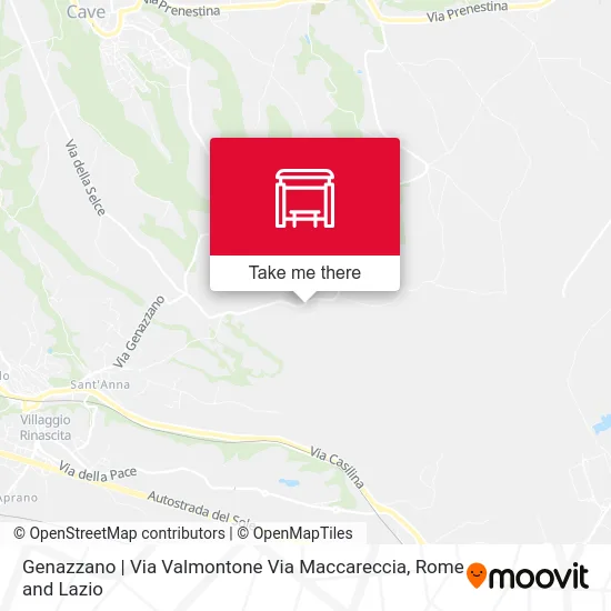 Genazzano | Valmontone Road Maccareccia Road map