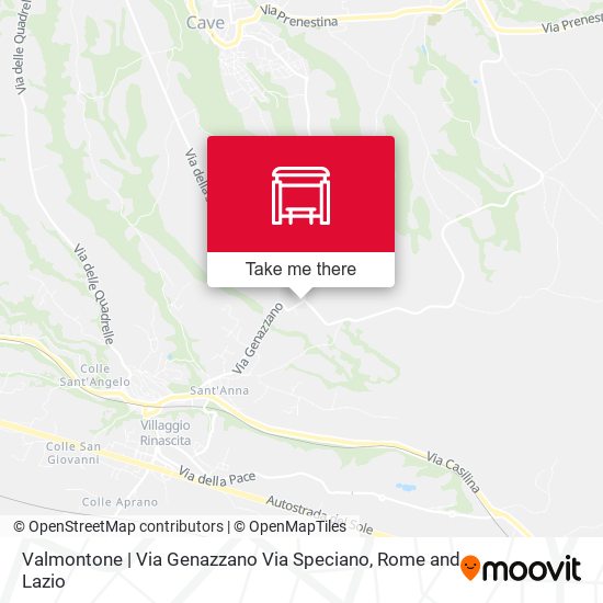 Valmontone | Via Genazzano Via Speciano map
