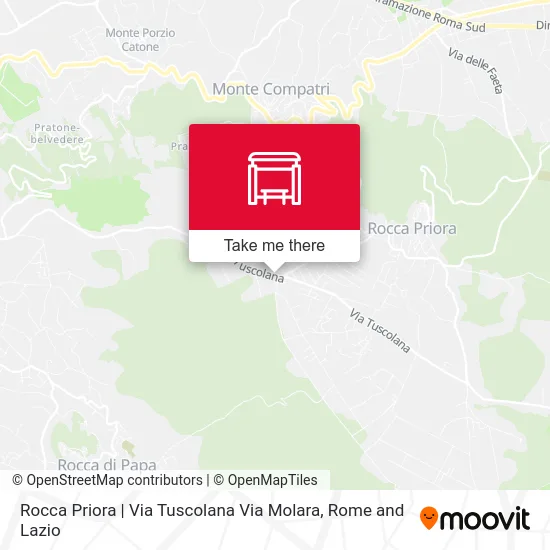 Rocca Priora | Tuscolana Road Molara Road map